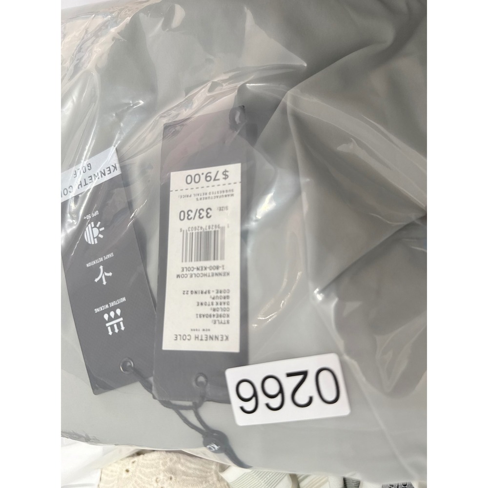 Kenneth Cole Golf Pants Mens 33x30 Performance Dark Stone Grey NWT K09E49DA81 - Picture 10 of 10